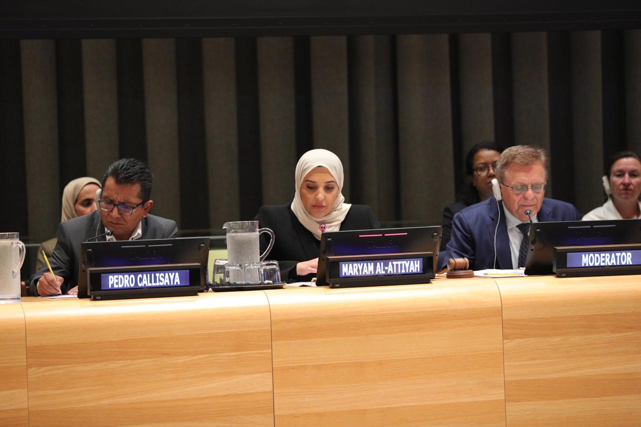 خلال مشاركتها في اجتماع رفيع المستوى بالأمم المتحدة ,, مريم العطية أكثر من 120 مؤسسة وطنية لحقوق الإنسان في العالم 88 منها معتمد بالامتثال الكامل لمبادئ باريس.