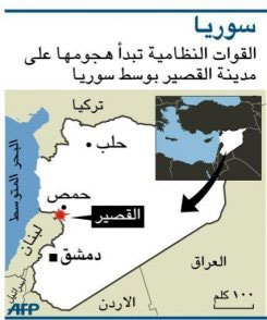 تضارب الأنباء حول سيطرة النظام السوري على القصير والمعارضة تستنجد بالعرب
