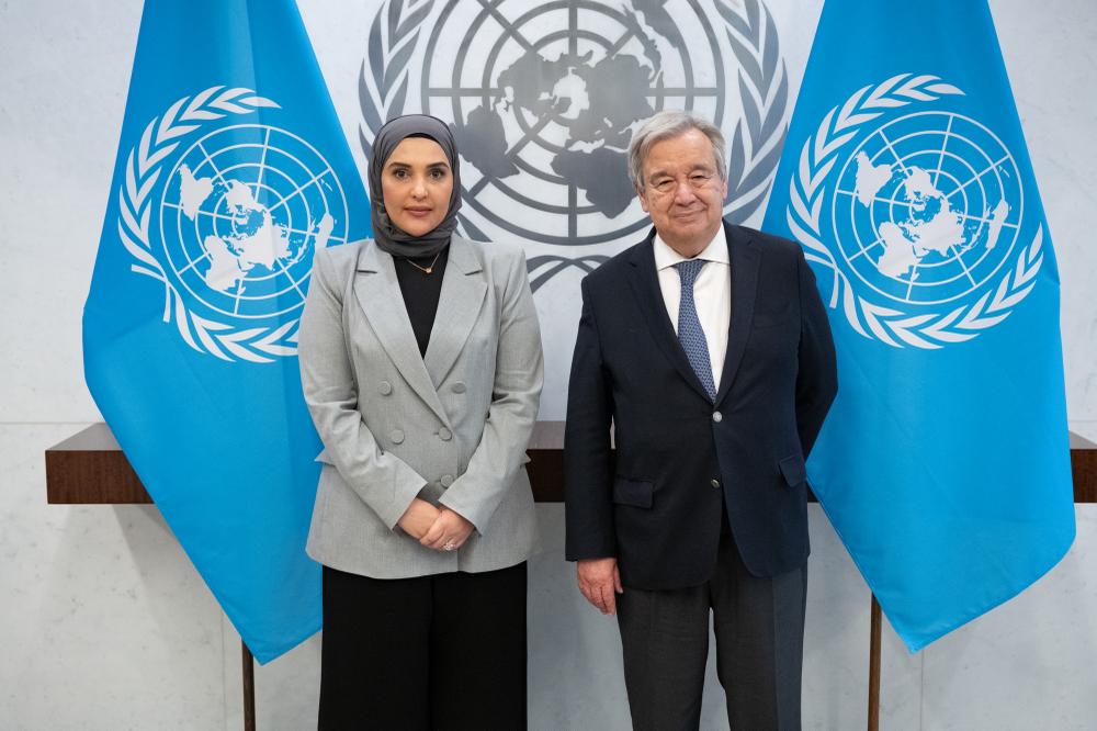 مريم العطية تجتمع مع الأمين العام للأمم المتحدة بنيويورك