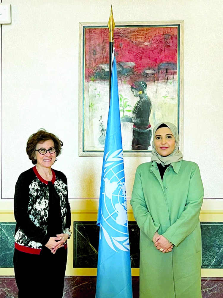 مريم العطية تجري سلسلة لقاءات بمقر الأمم المتحدة بجنيف